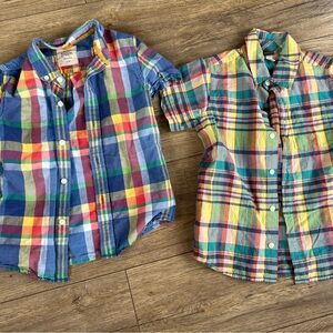 Colorful Kids Plaid Shirts